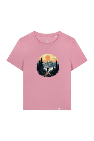 Tricou dama Mura print Long way home Lilac - fata