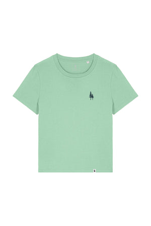 Tricou dama Mura, print Logo Empath – Misty Jade – față