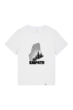 Tricou dama Mura, print Wood, Alb - față