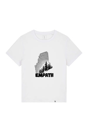 Tricou dama Mura, print Wood, Alb - față