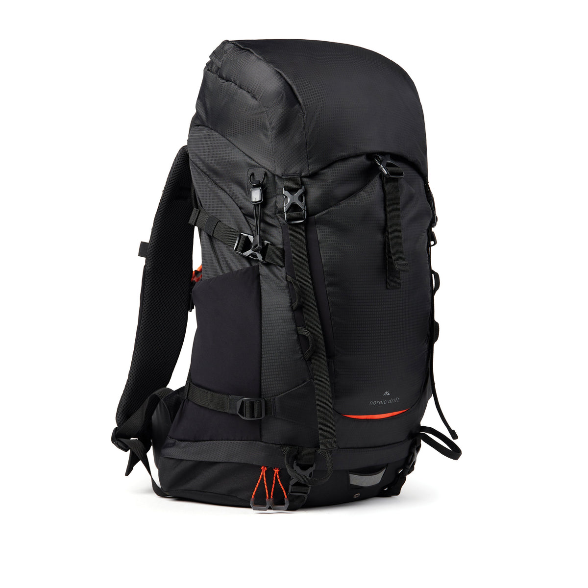 Rucsac drumeție Nordic Drift Trail RCS, 33L - Negru, vedere laterală