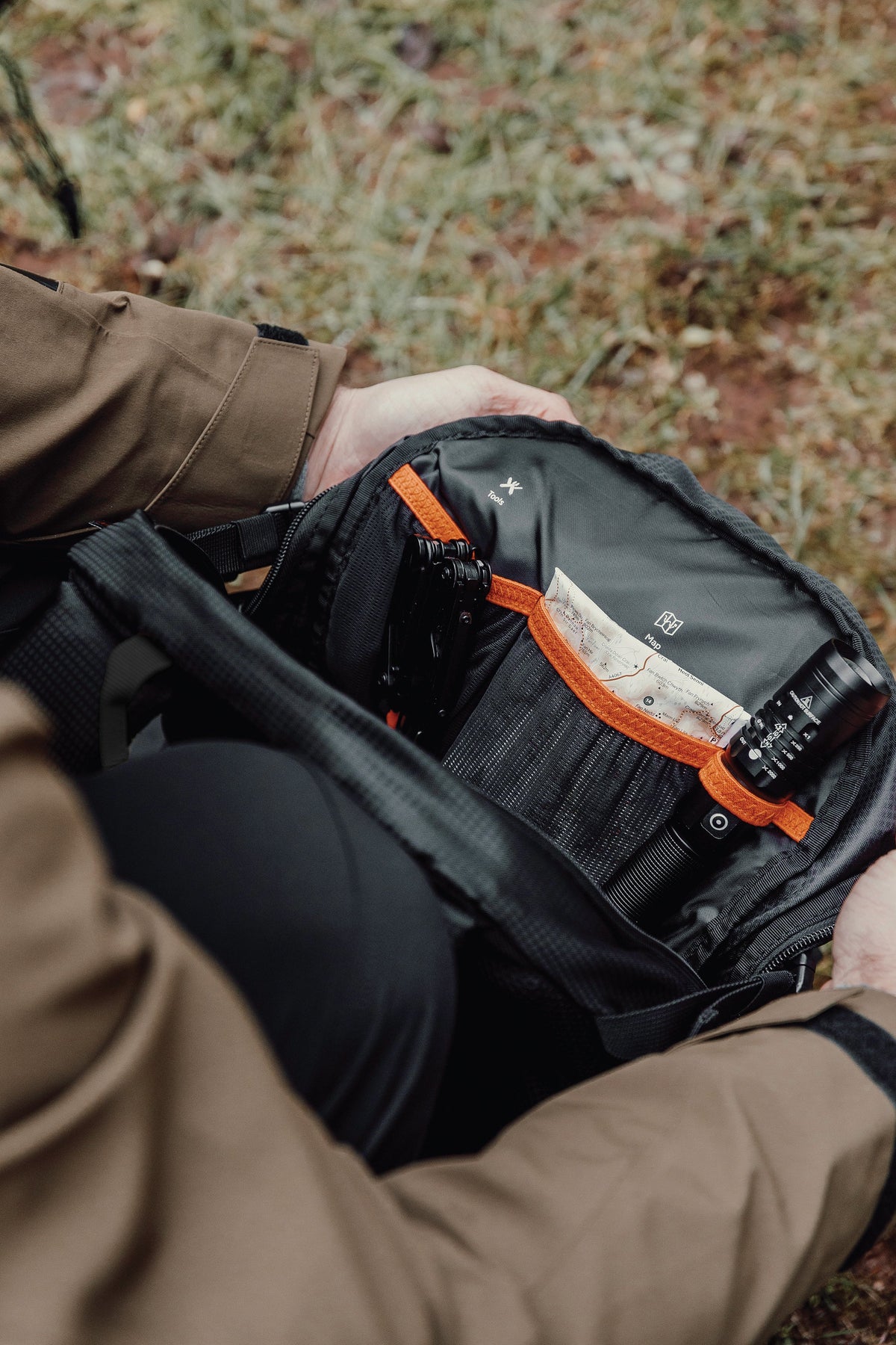 Rucsac Nordic Drift Trail RCS, 16L - compartiment principal deschis