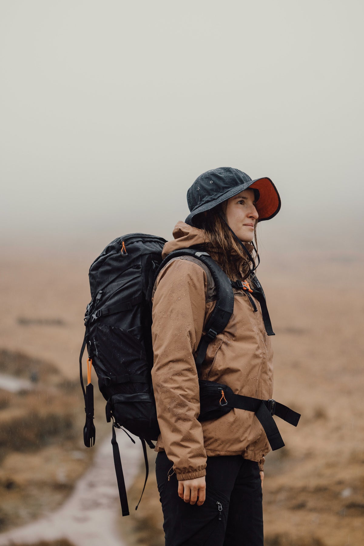 Bucket Hat Nordic Drift Horizon RCS, UPF 50+ - Negru, purtată
