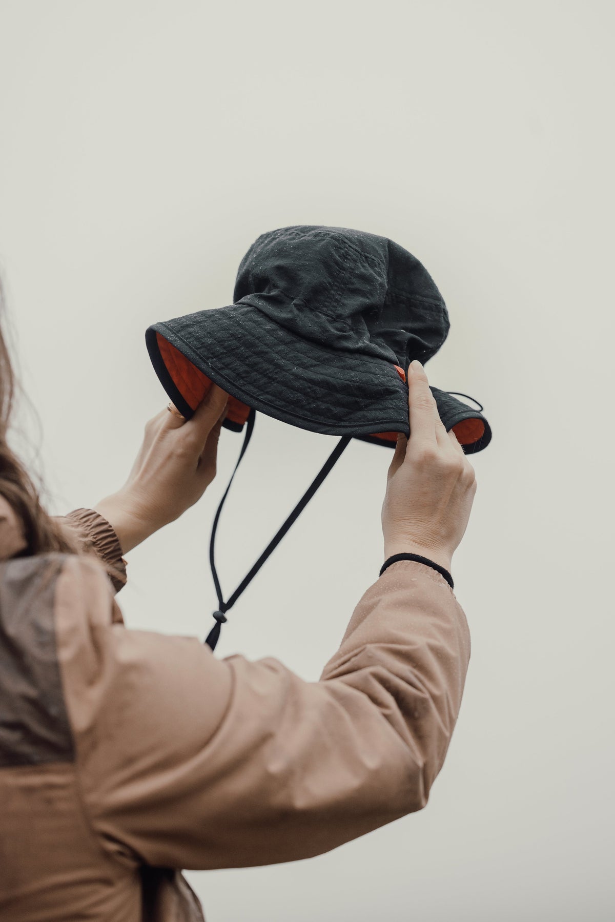 Bucket Hat Nordic Drift Horizon RCS, UPF 50+ - Negru, în drumeție