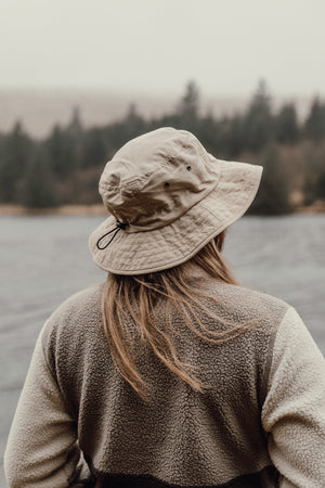 Bucket Hat Nordic Drift Horizon RCS, UPF 50+ - Bej, în drumeție