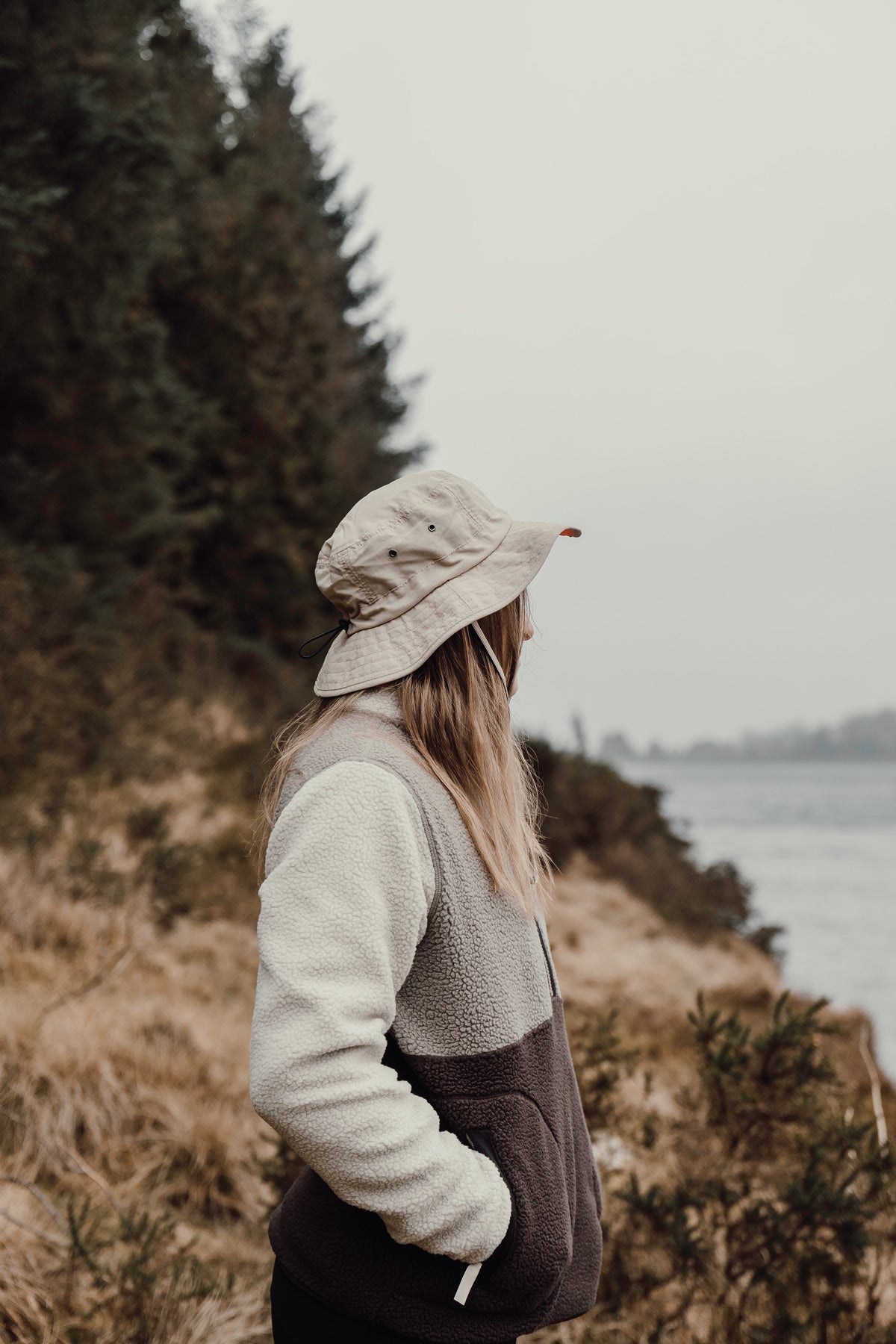 Bucket Hat Nordic Drift Horizon RCS, UPF 50+ - Bej, în uz