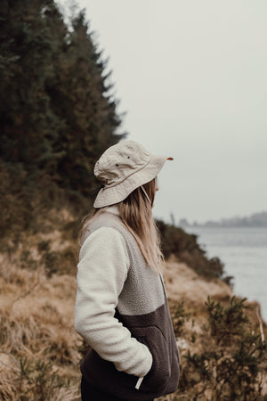 Bucket Hat Nordic Drift Horizon RCS, UPF 50+ - Bej, în uz