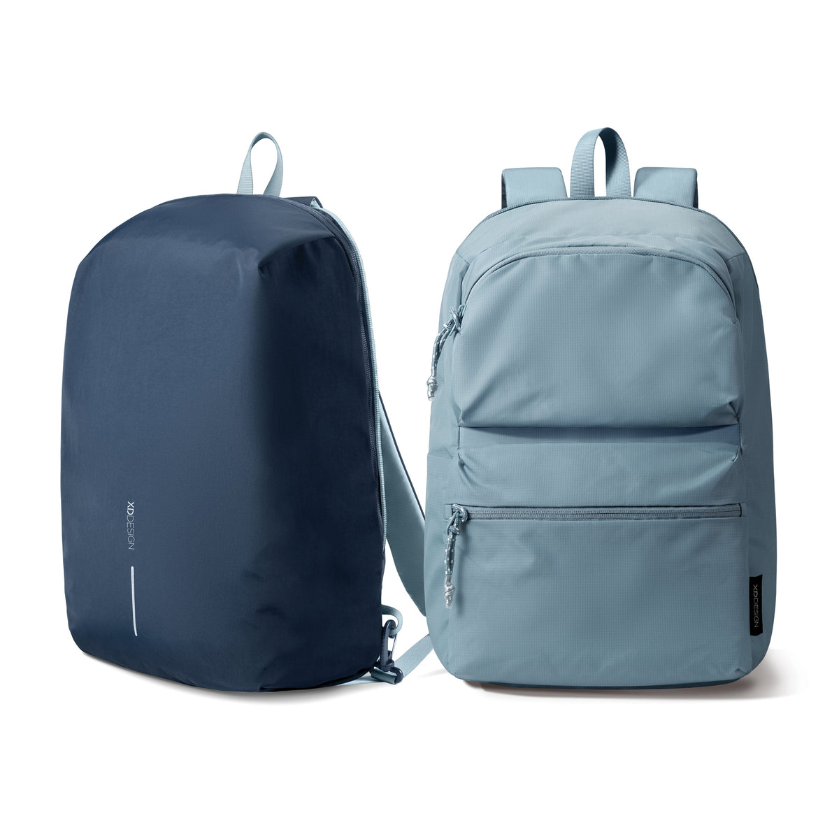 Rucsac laptop XD Design Switch 2-in-1, 22L - Albastru deschis, cele două stiluri
