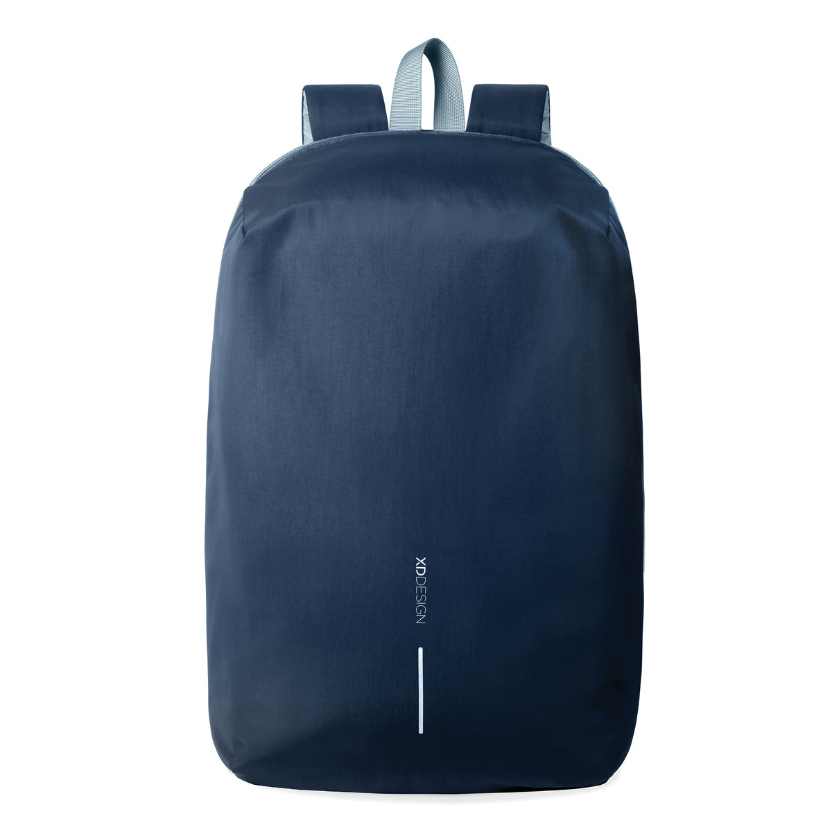 Rucsac laptop XD Design Switch 2-in-1, 22L - Albastru deschis, fața minimalistă din față