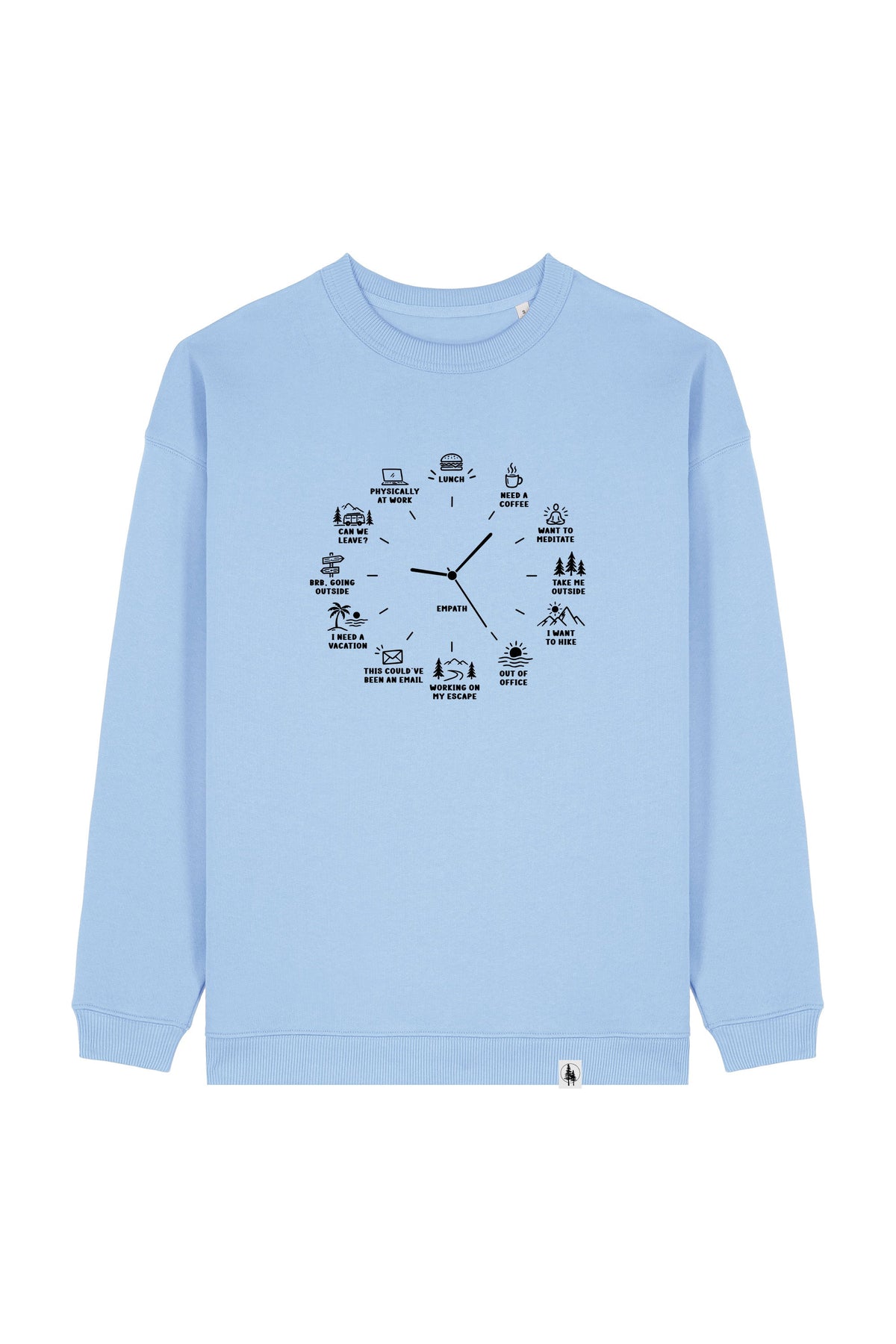 Bluza dama Paloma, print Time to, Blue Soul - față