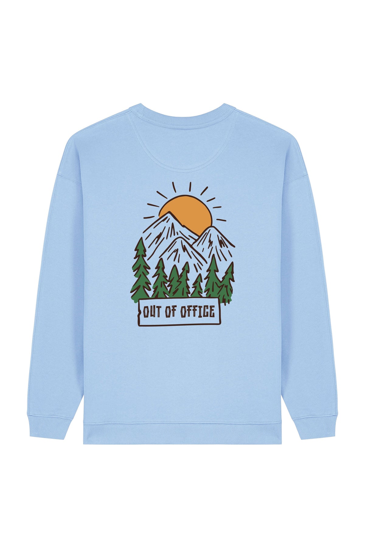 Bluza dama Paloma, print Out of office, Blue Soul - spate