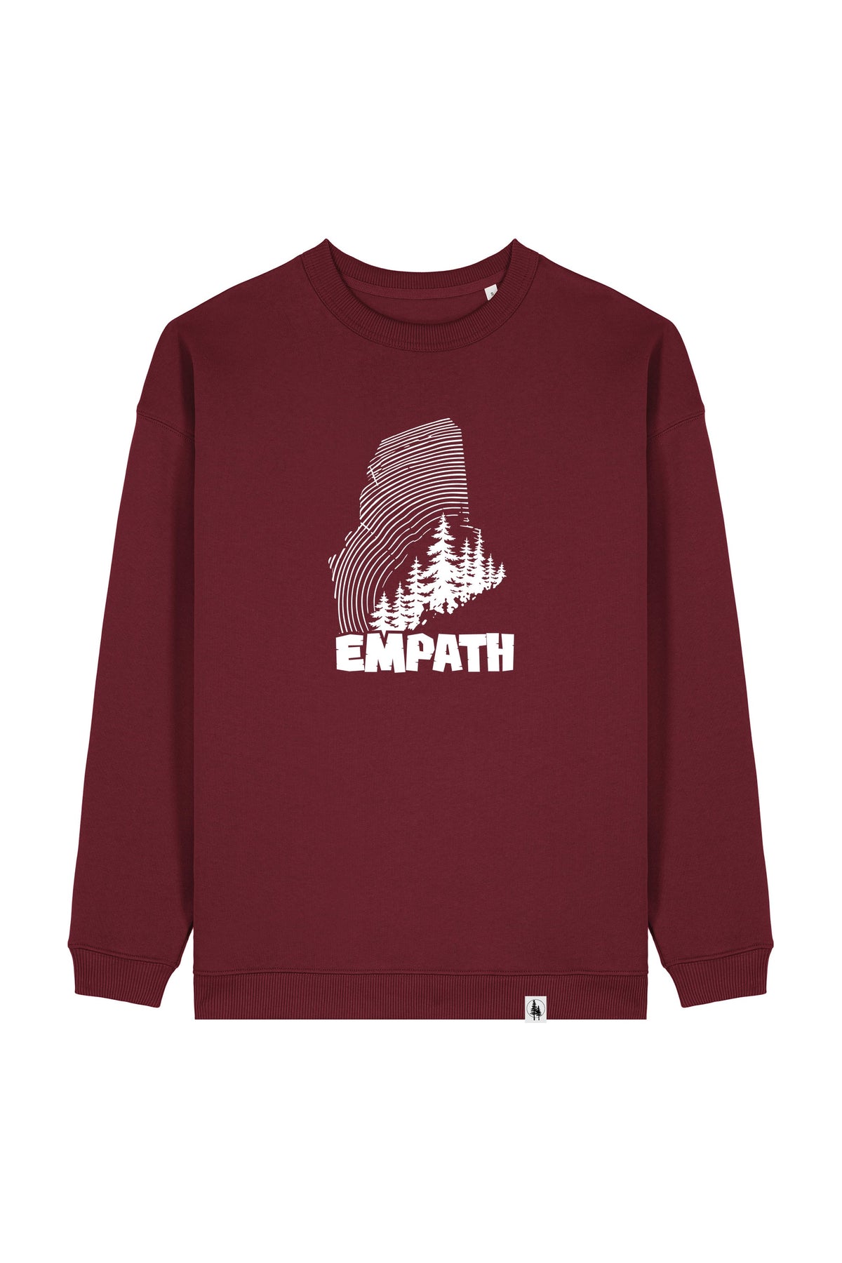 Bluza dama Paloma, print Wood, Burgundy - față