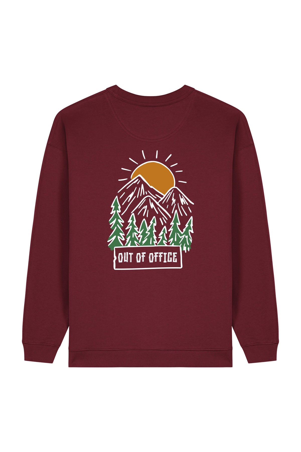 Bluza dama Paloma, print Out of office, Burgundy - spate