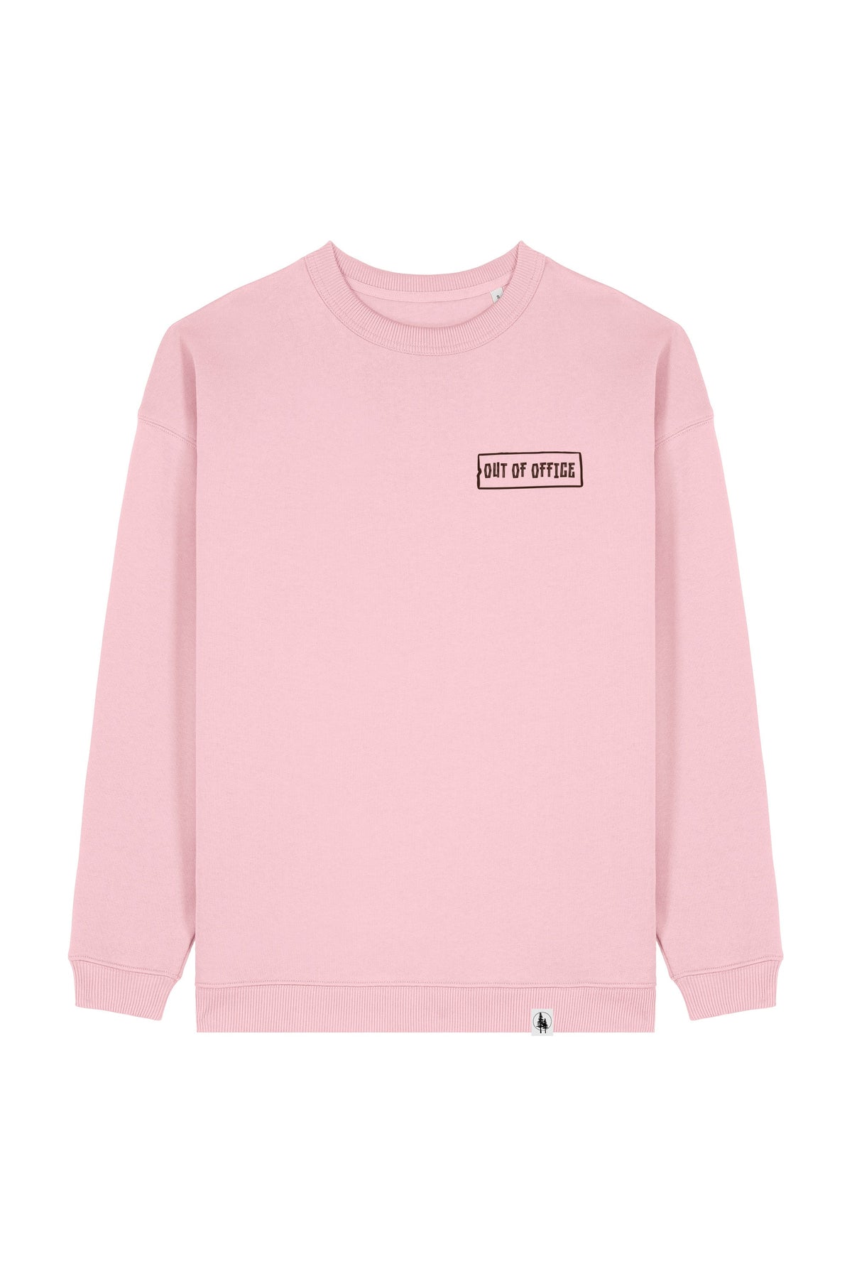 Bluza dama Paloma, print Out of office, Cotton Pink - față