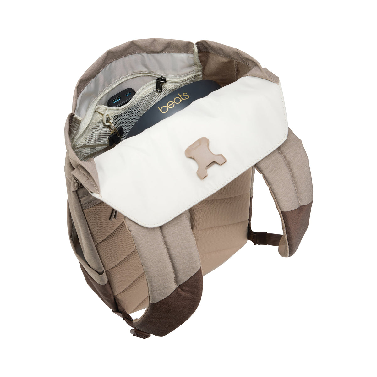 Rucsac laptop Thule Lithos, 16L - Bej, interior cu buzunar din plasă