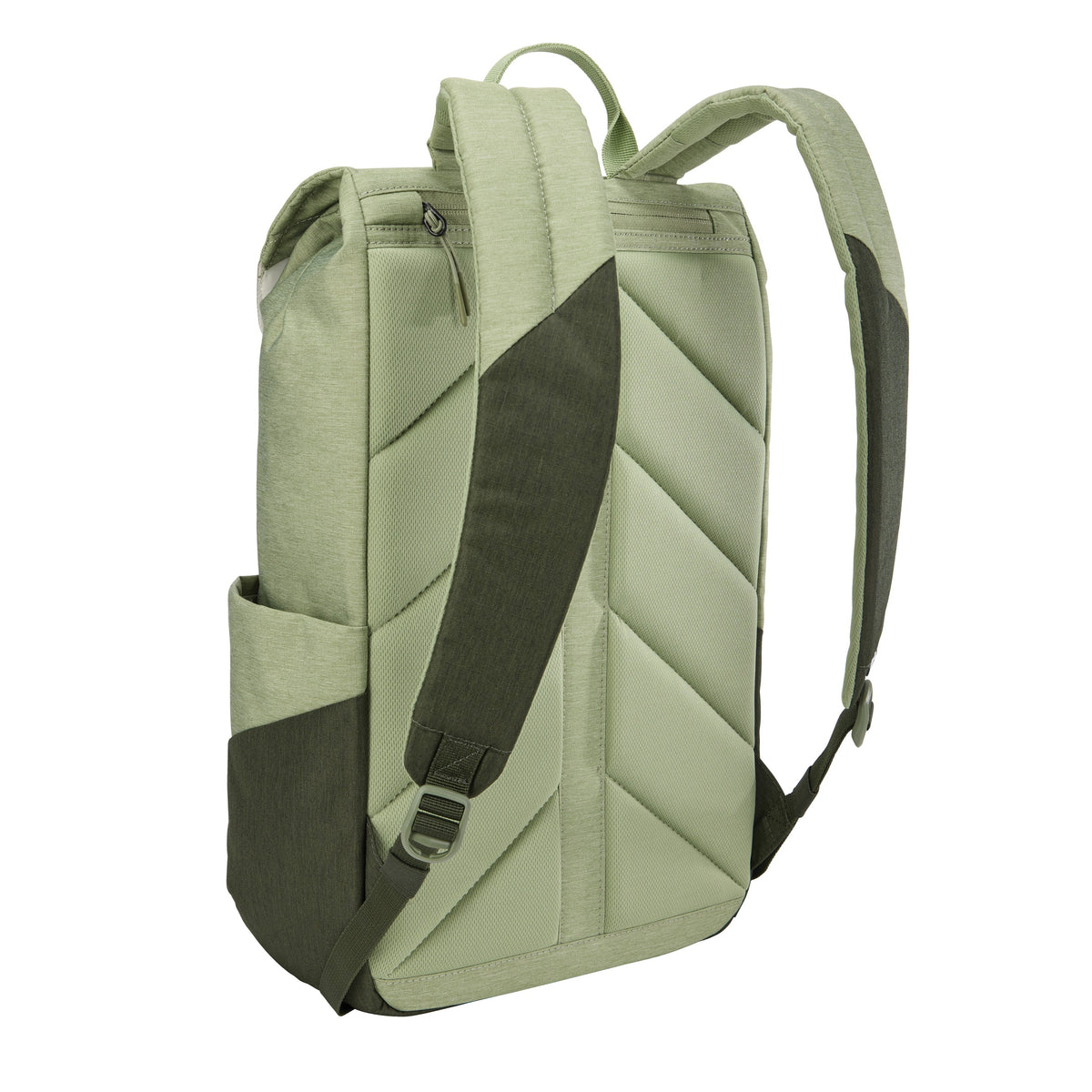 Rucsac laptop Thule Lithos, 16L - Verde, spate și bretele