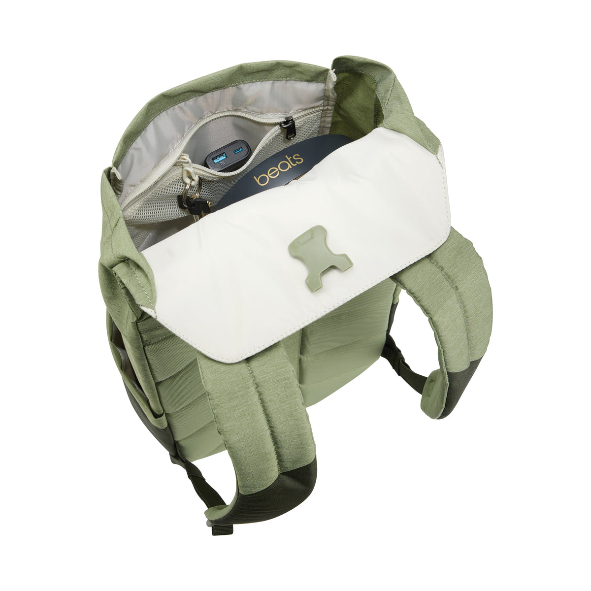 Rucsac laptop Thule Lithos, 16L - Verde, interior cu buzunar din plasă