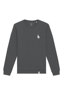 Bluza unisex Rolan, print Logo Empath – Anthracite – față
