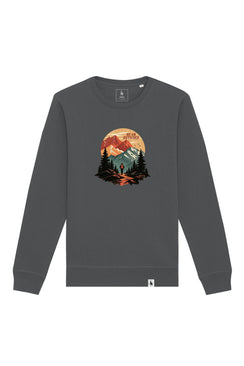 Bluza unisex Rolan, print Be an outsider, Anthracite - față