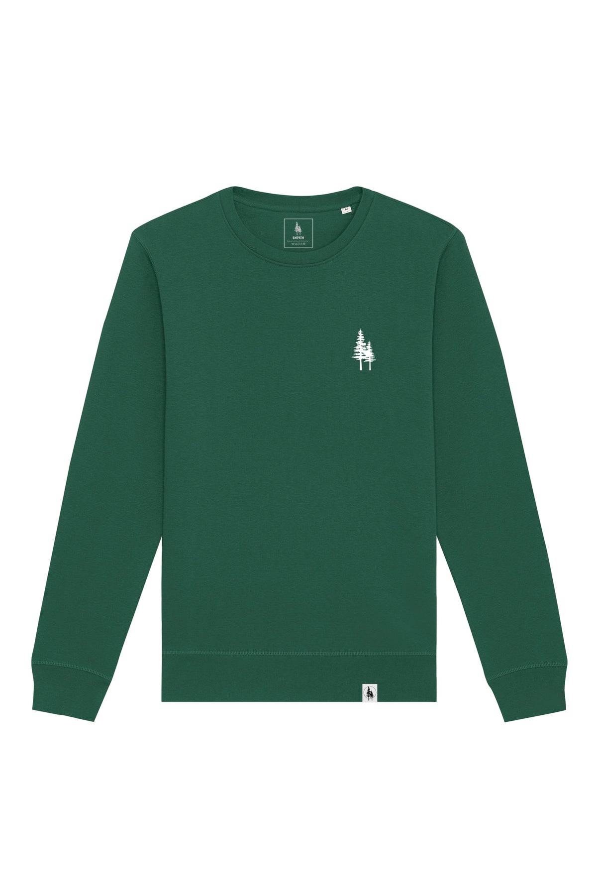 Bluza unisex Rolan, print Logo Empath – Bottle Green – față