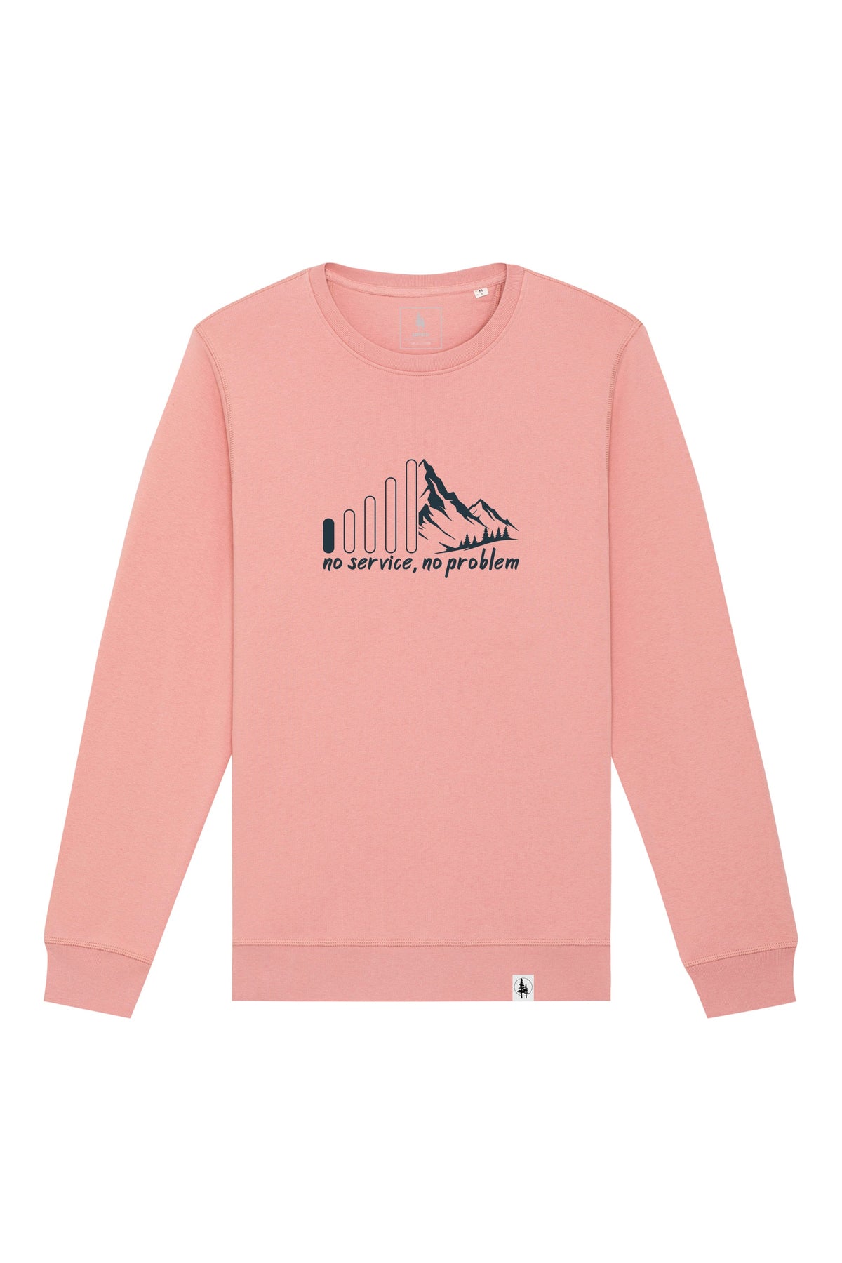 Bluza unisex Rolan, print No service, Canyon Pink - față