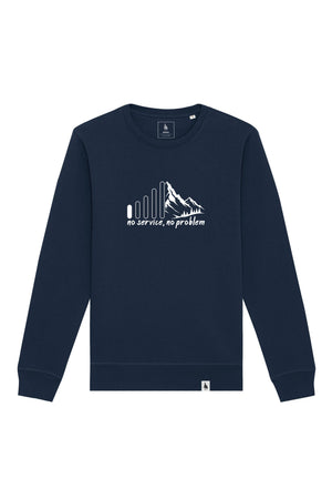 Bluza unisex Rolan, print No service, Navy - față