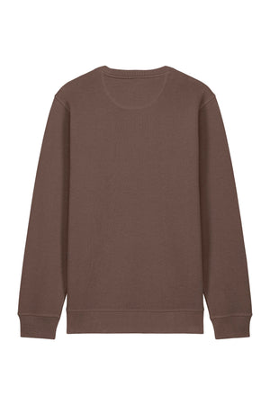 Bluza unisex Rolan, print Be an outsider, Mocha - spate