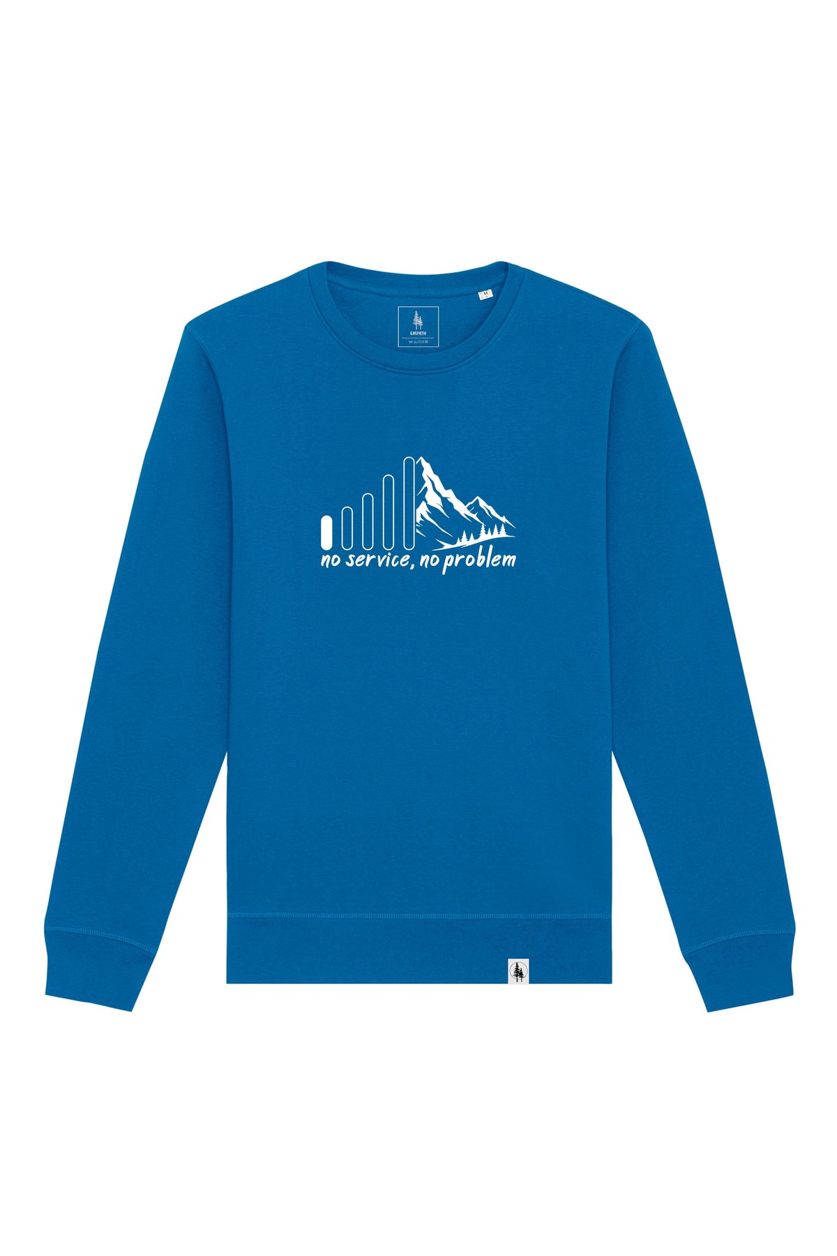 Bluza unisex Rolan, print No service, Royal Blue - față
