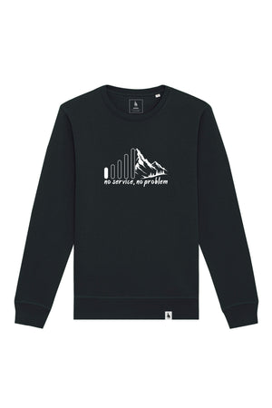 Bluza unisex Rolan, print No service, Negru - față