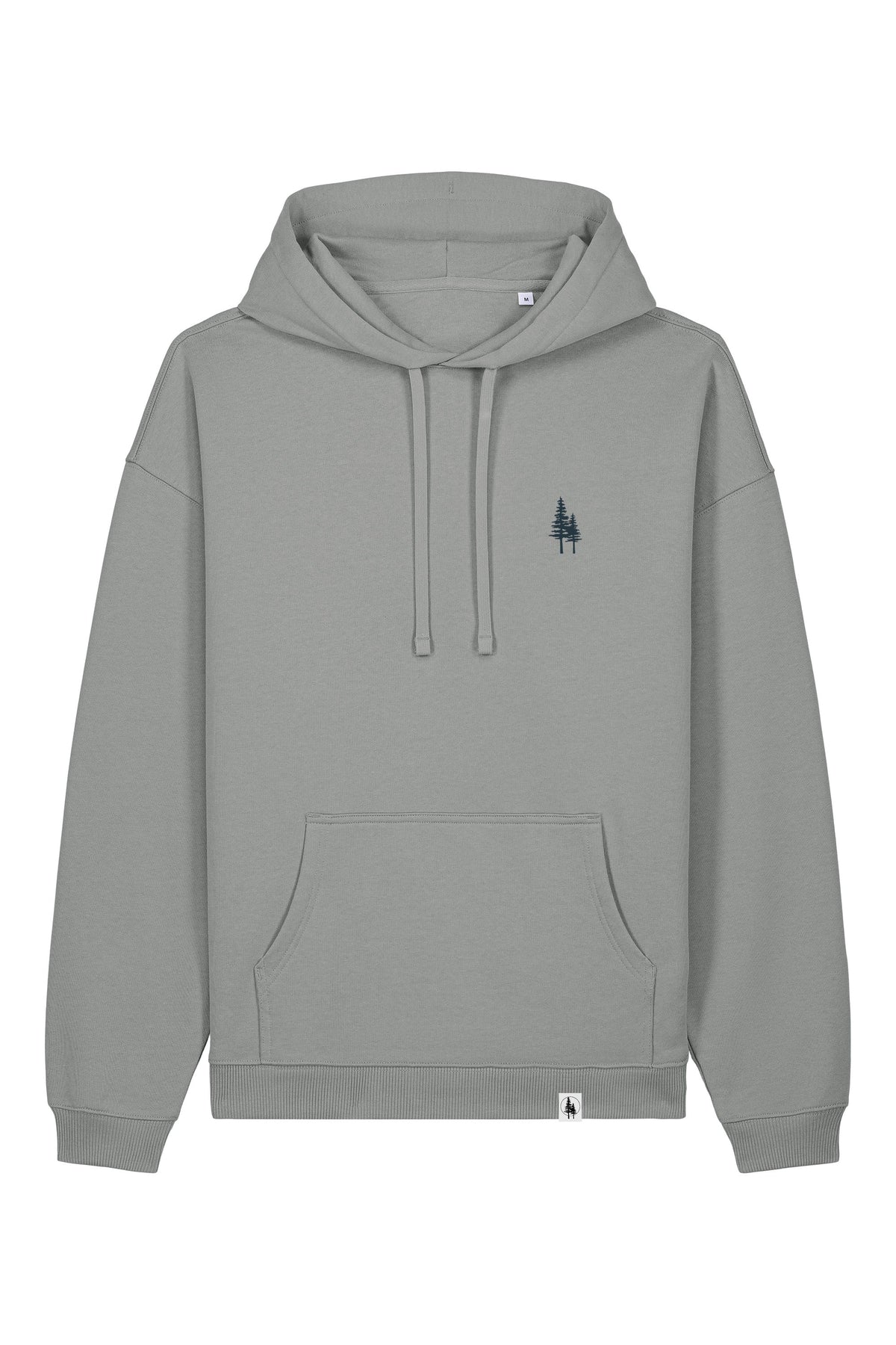 Hanorac oversized unisex Slam, print Logo Empath – Misty Grey – față