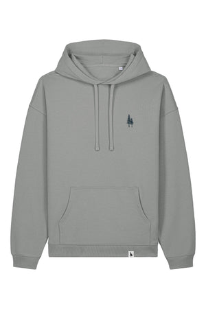 Hanorac oversized unisex Slam, print Logo Empath – Misty Grey – față