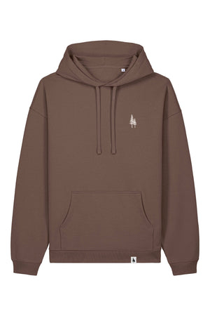 Hanorac oversized unisex Slam, print Logo Empath – Mocha – față