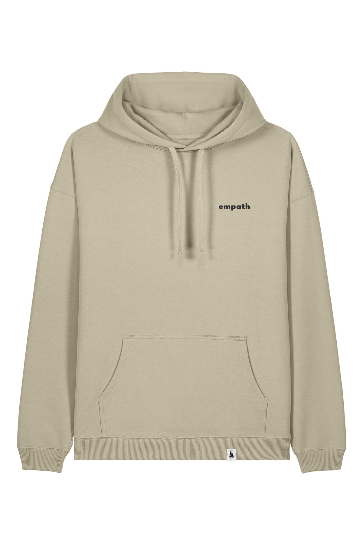 Hanorac oversized unisex Slam, print Not all those who wander are lost, Stone - față