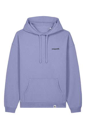 Hanorac oversized unisex Slam, print Not all those who wander are lost, Violet - față
