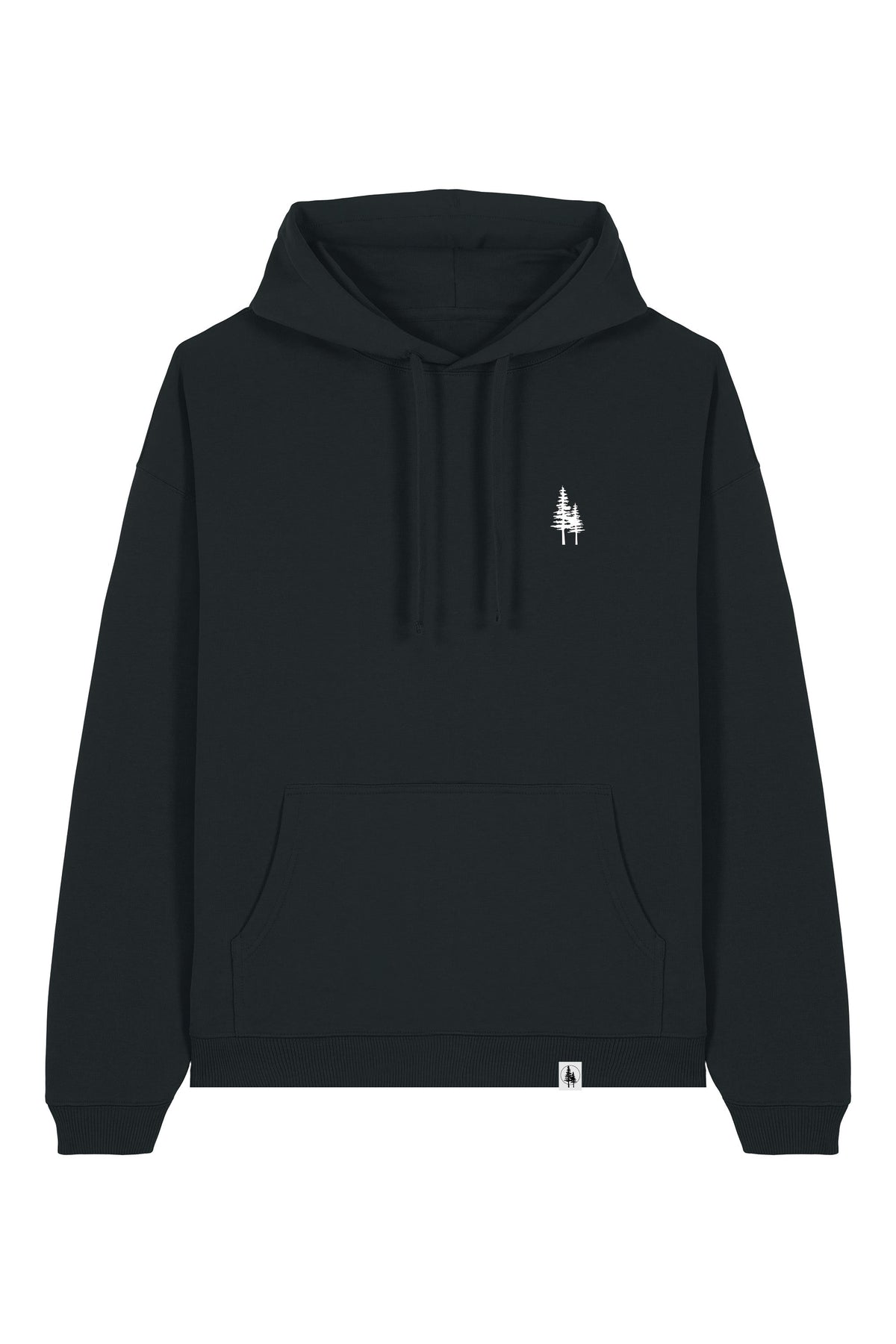 Hanorac oversized unisex Slam, print Logo Empath – Negru – față