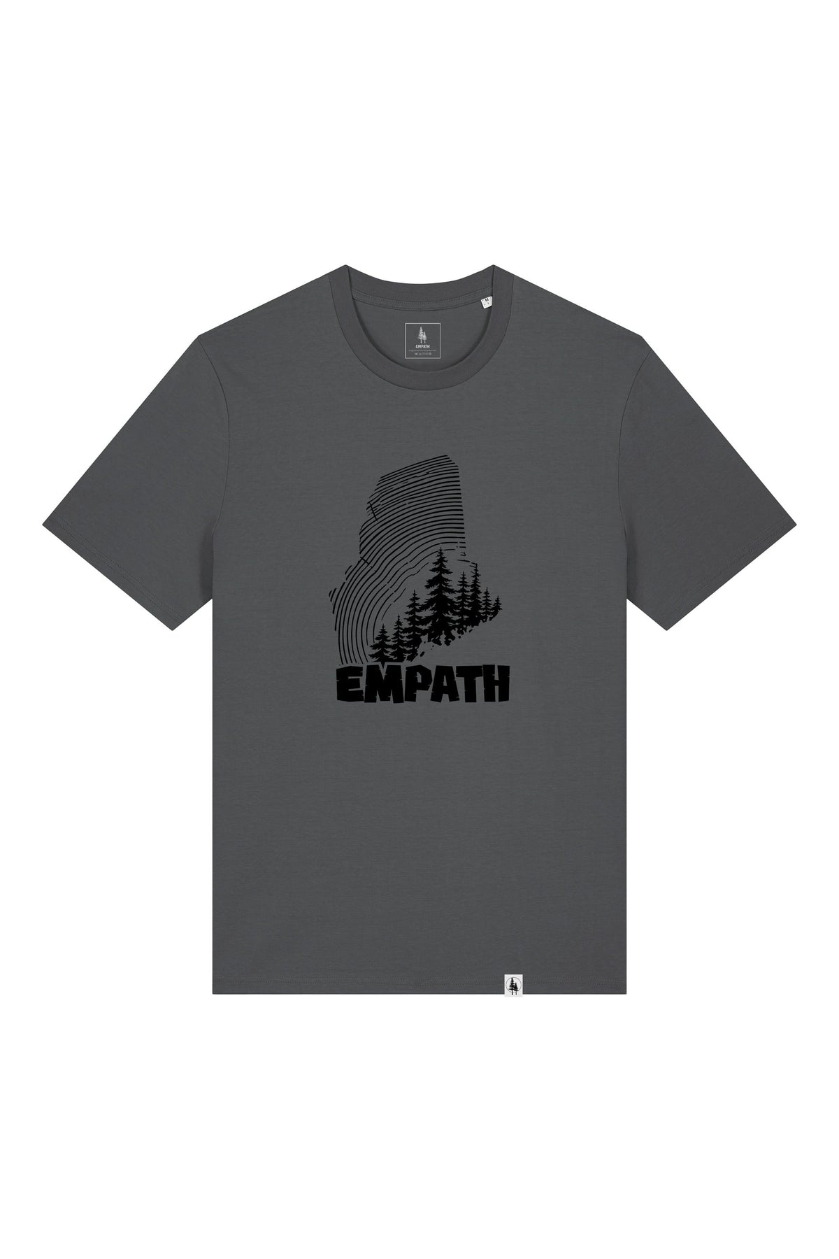 Tricou unisex Sting, print Wood, Anthracite - față