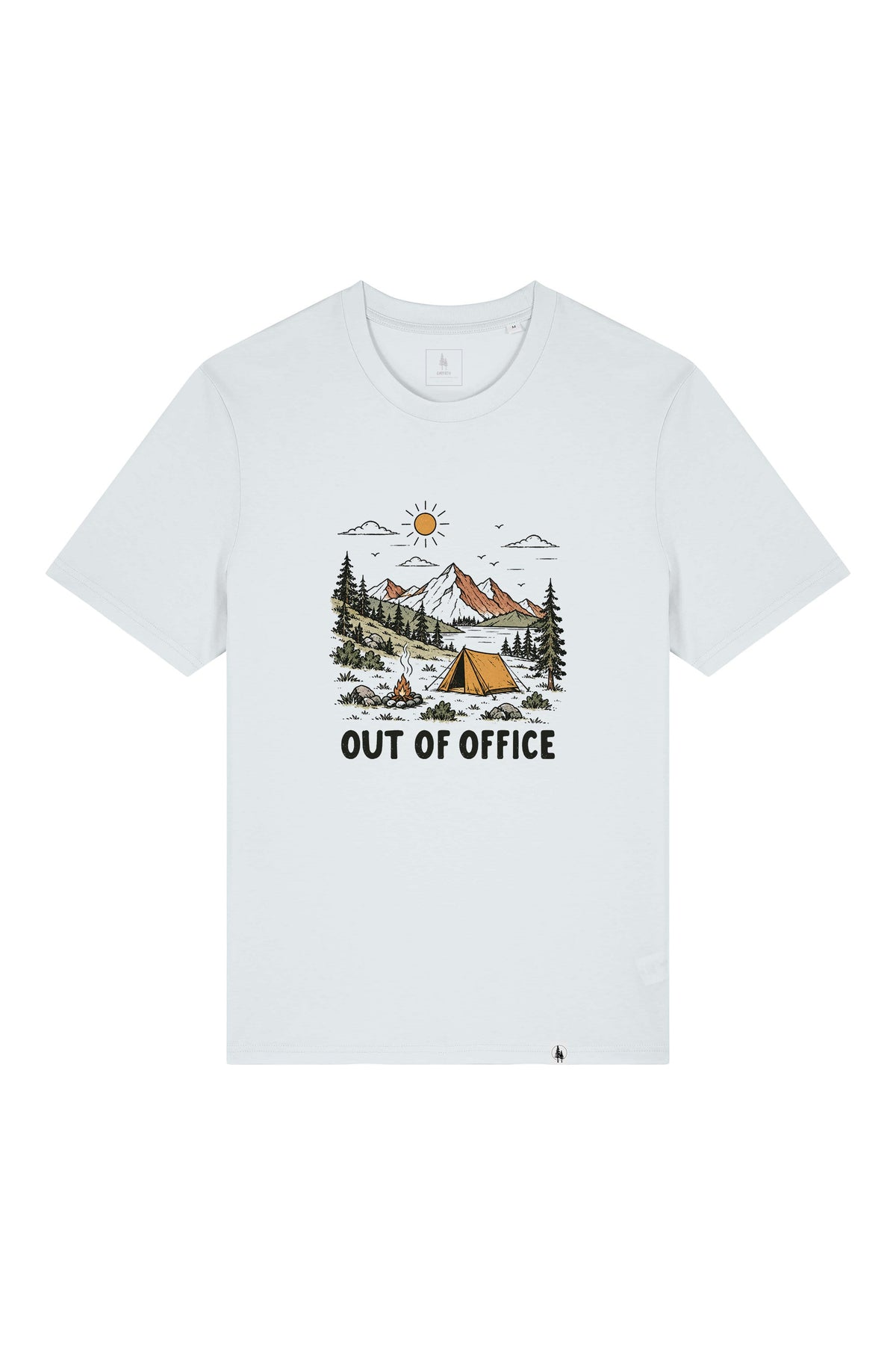 Tricou unisex Sting, print Out of Office, Blue Ice - față