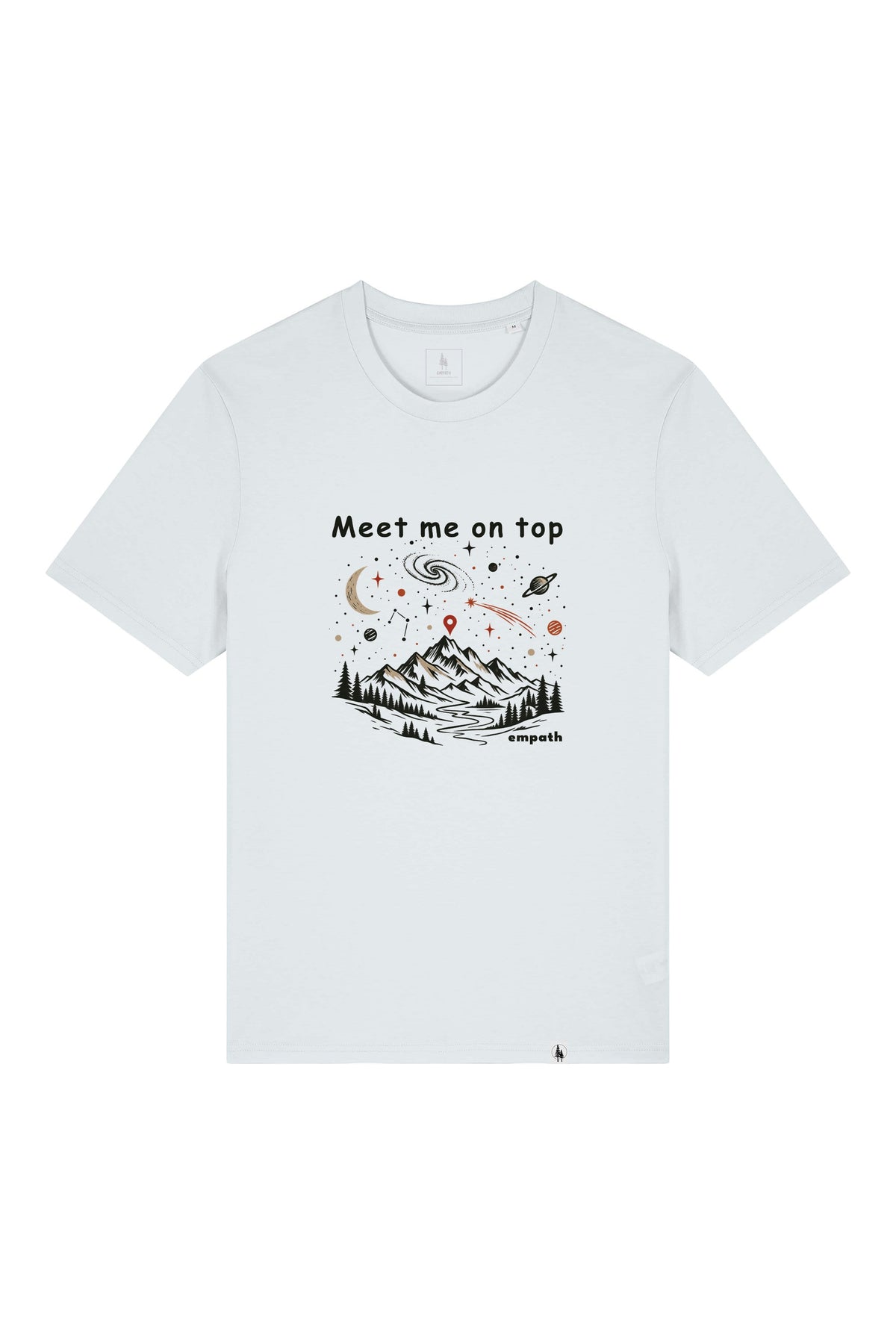 Tricou unisex Sting, print Meet me on top, Blue Ice - față
