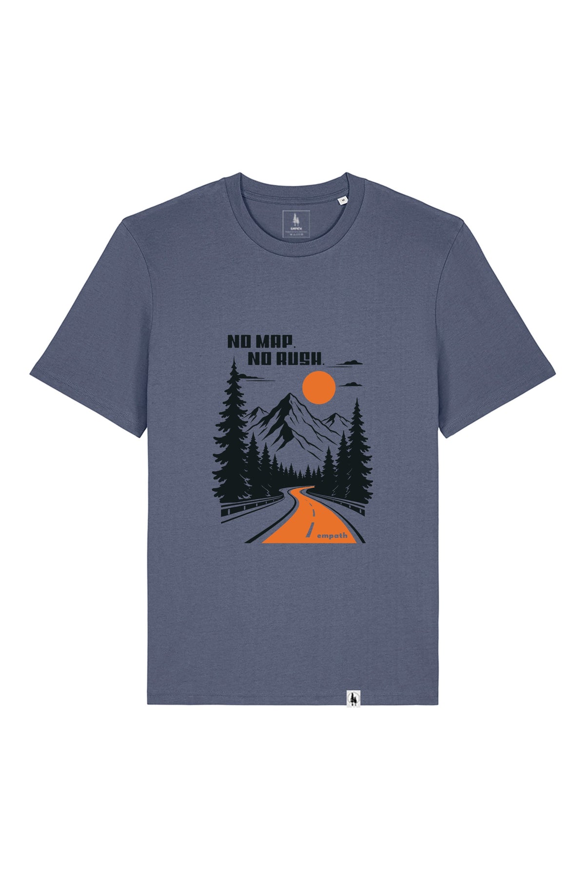Tricou unisex Sting, print No map, Blue Grey - față