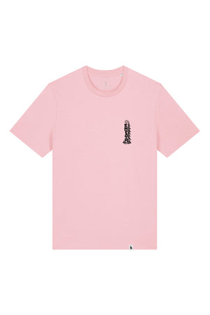 Tricou unisex Sting, print Pine, Cotton Pink - față