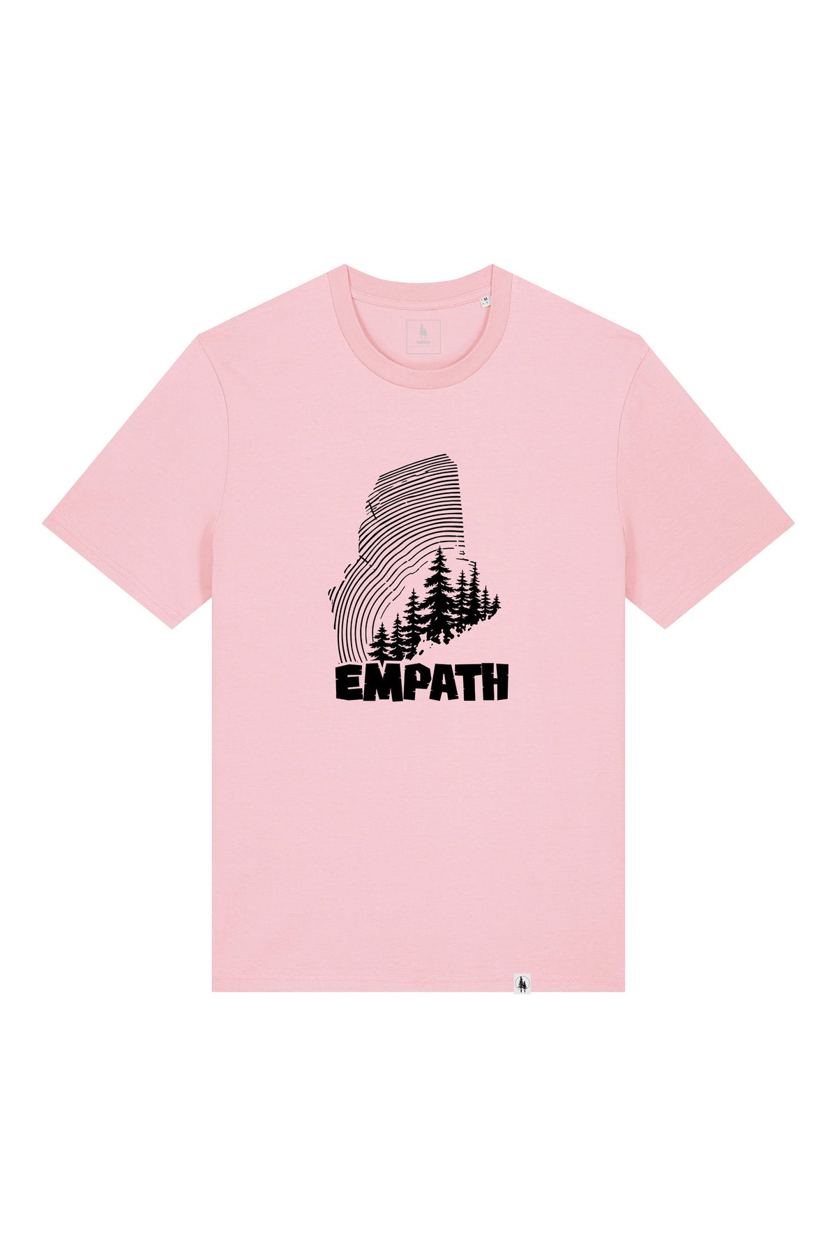 Tricou unisex Sting, print Wood, Cotton Pink - față