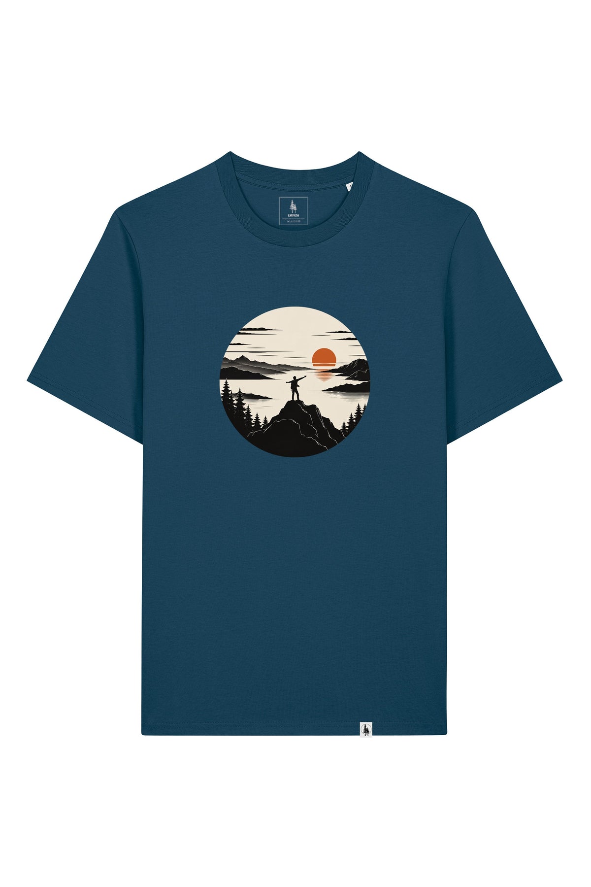 Tricou unisex Sting, print Explore more, Deep Teal - față