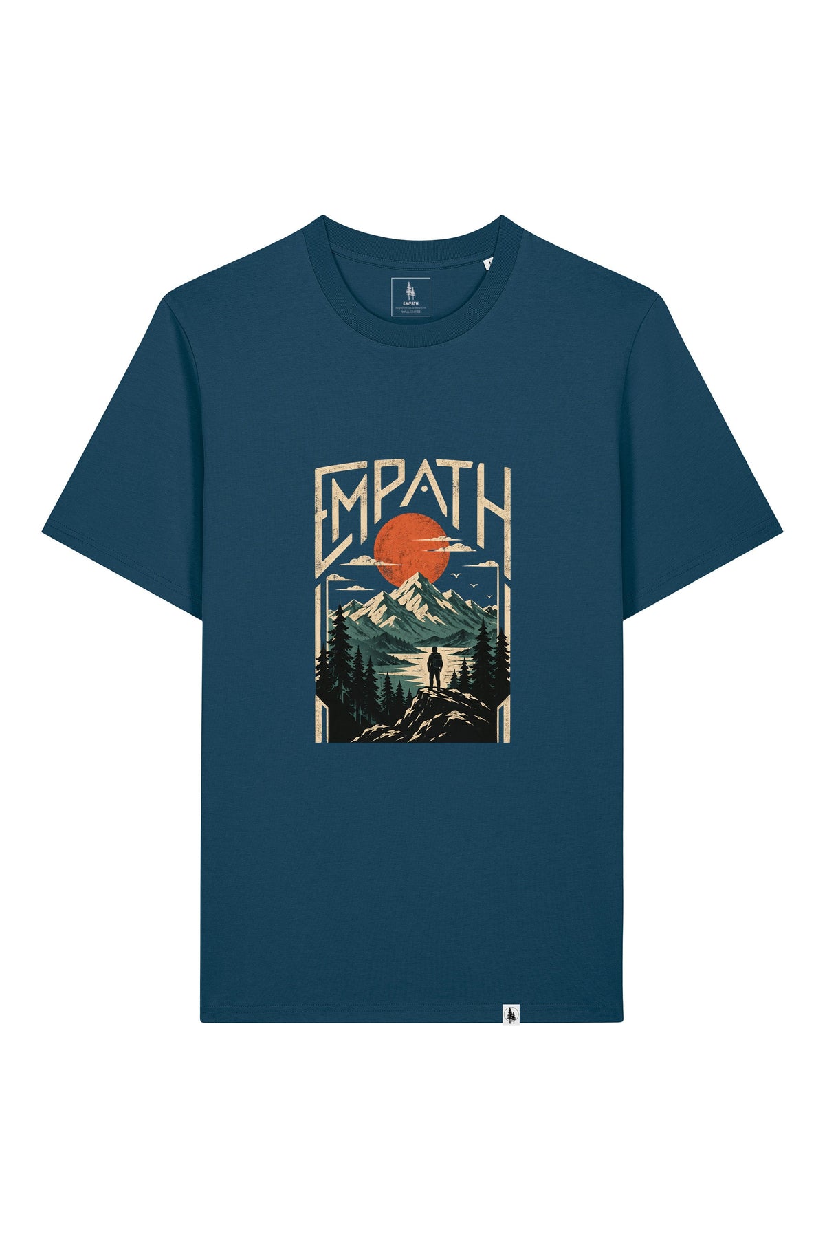 Tricou unisex Sting, print Explorer, Deep Teal - față