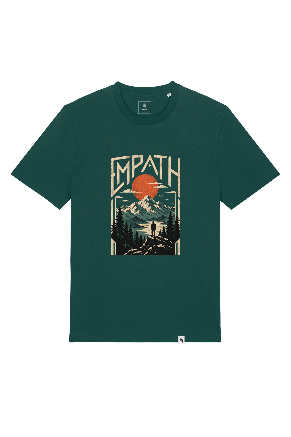 Tricou unisex Sting, print Explorer, Glazed Green - față