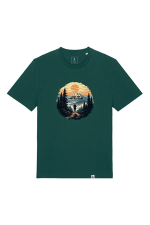 Tricou unisex Sting, print Long way, Glazed Green - față