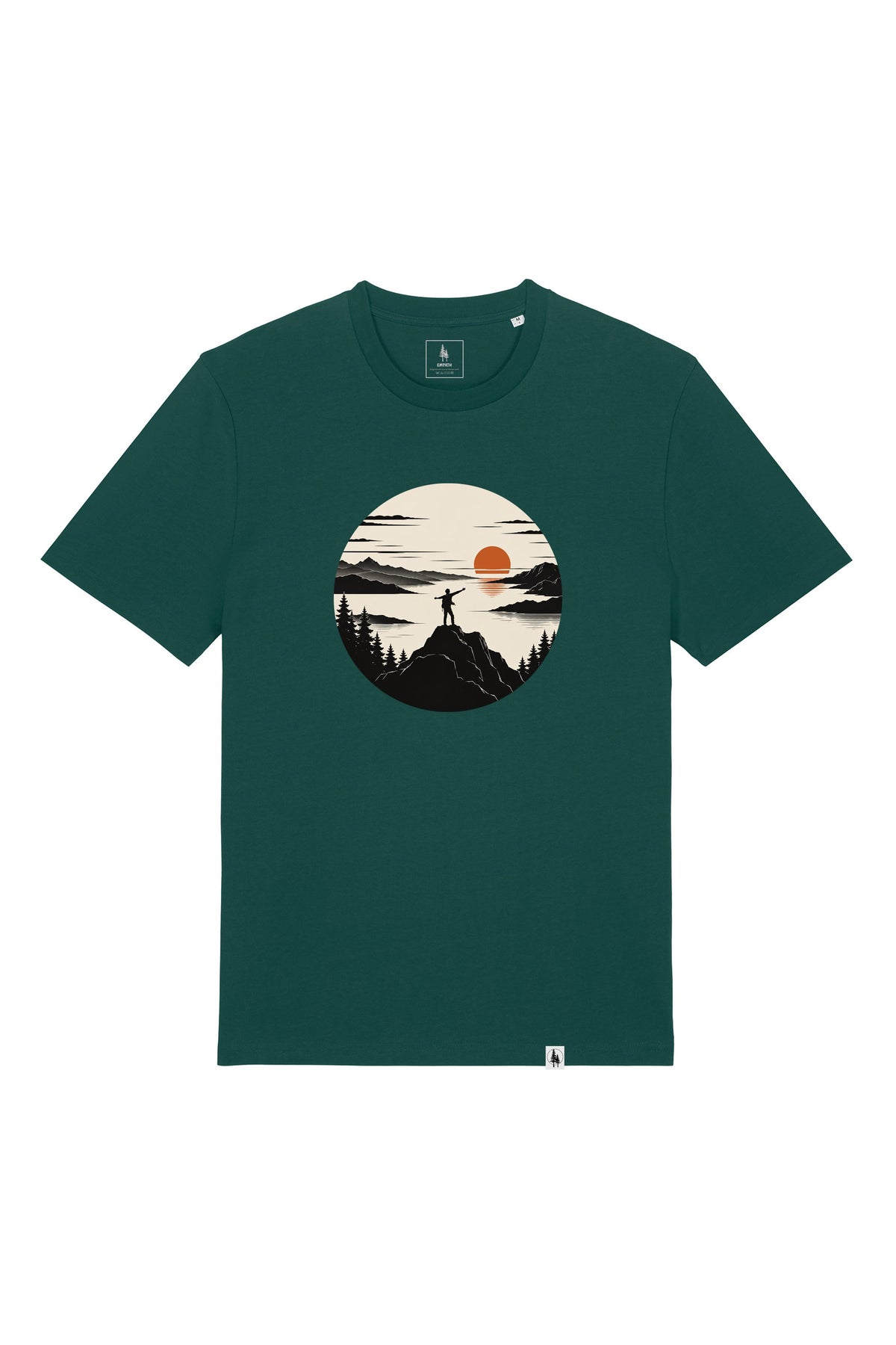 Tricou unisex Sting, print Explore more, Glazed Green - față