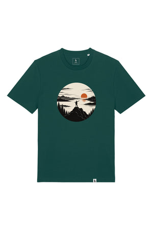 Tricou unisex Sting, print Explore more, Glazed Green - față