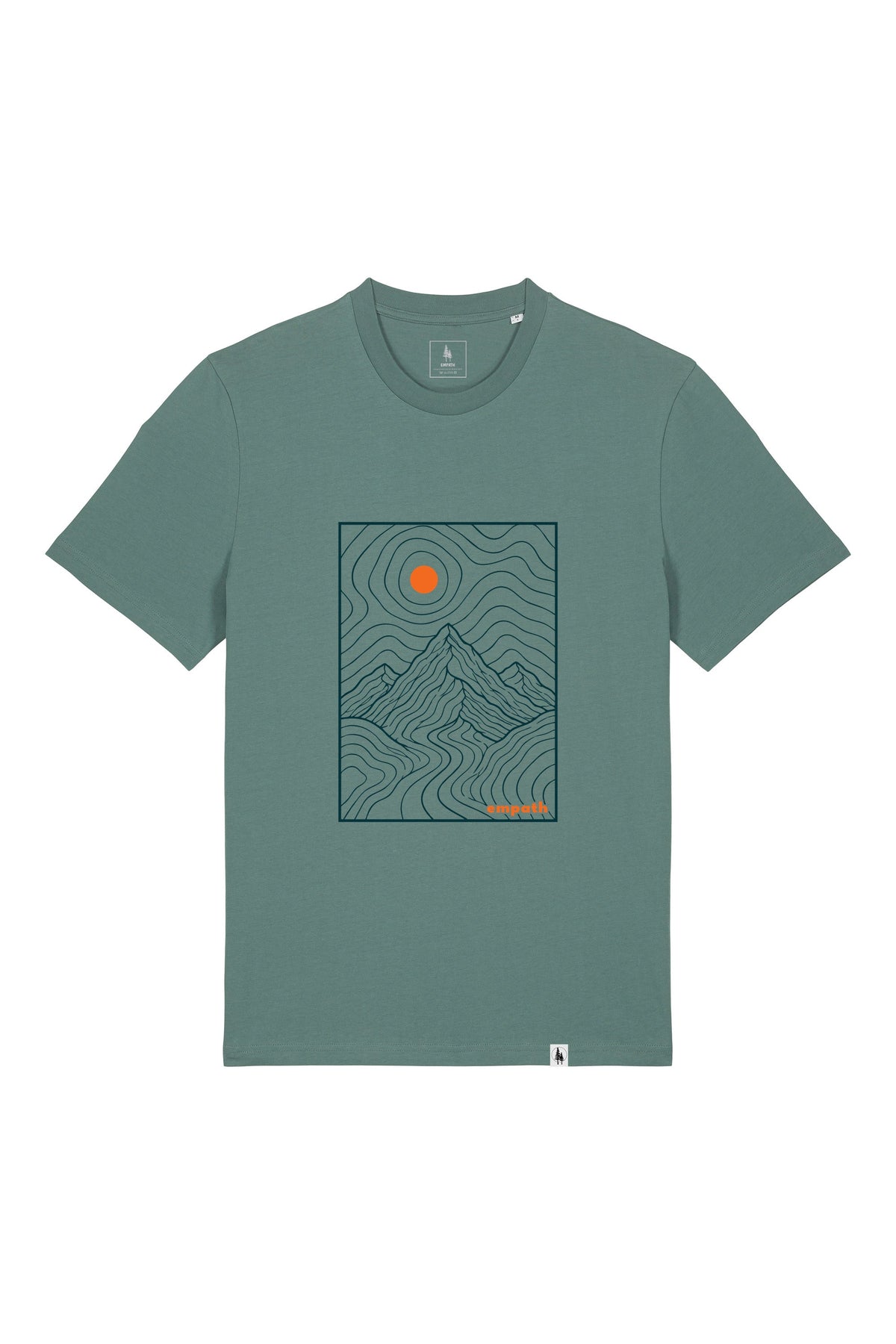 Tricou unisex Sting, print Horizons line art, Green Bay - față