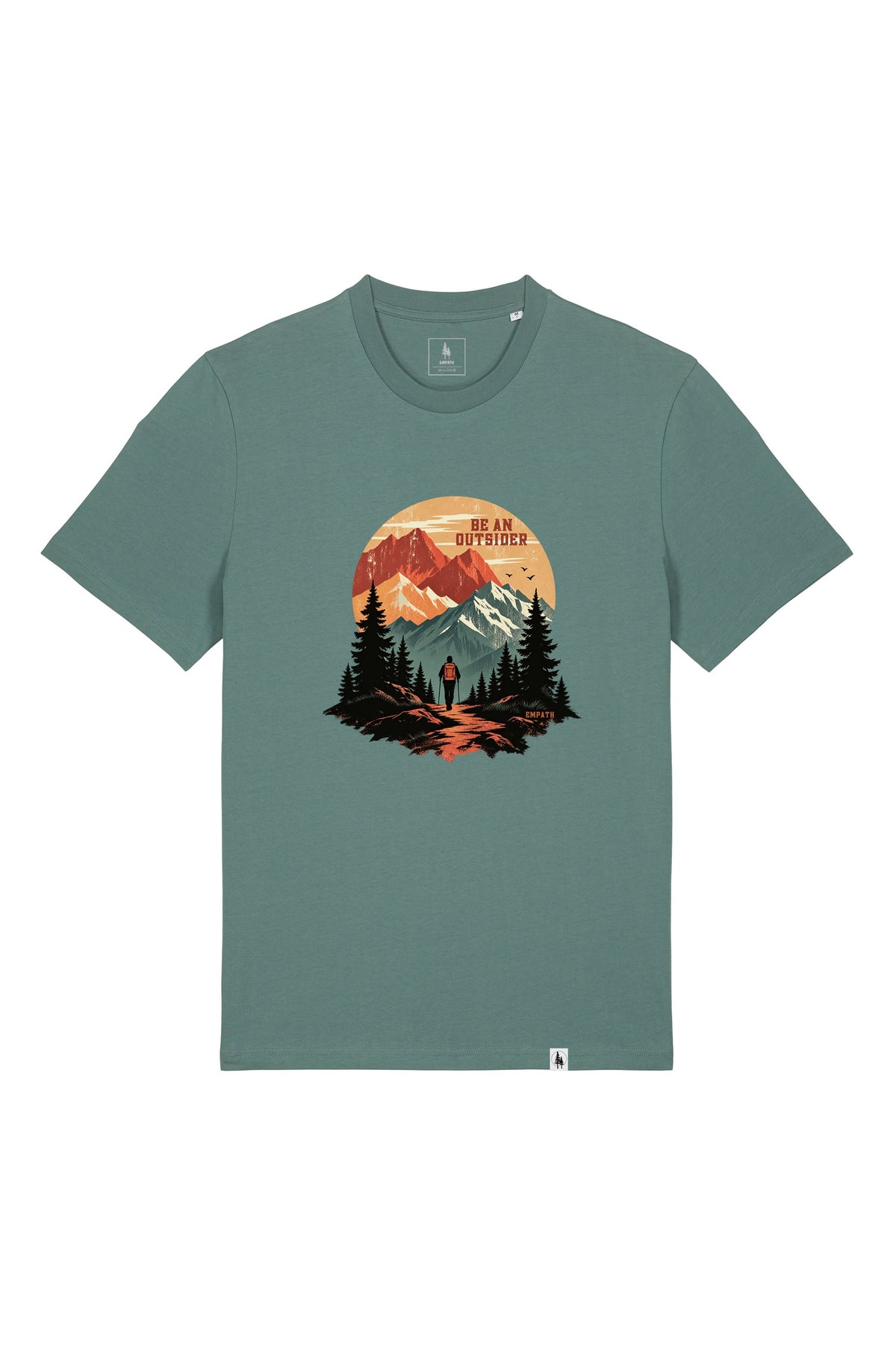 Tricou unisex Sting, print Be an outsider, Green Bay - față