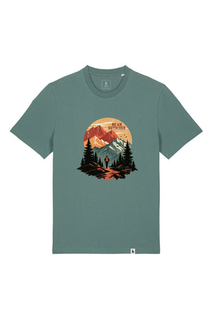 Tricou unisex Sting, print Be an outsider, Green Bay - față